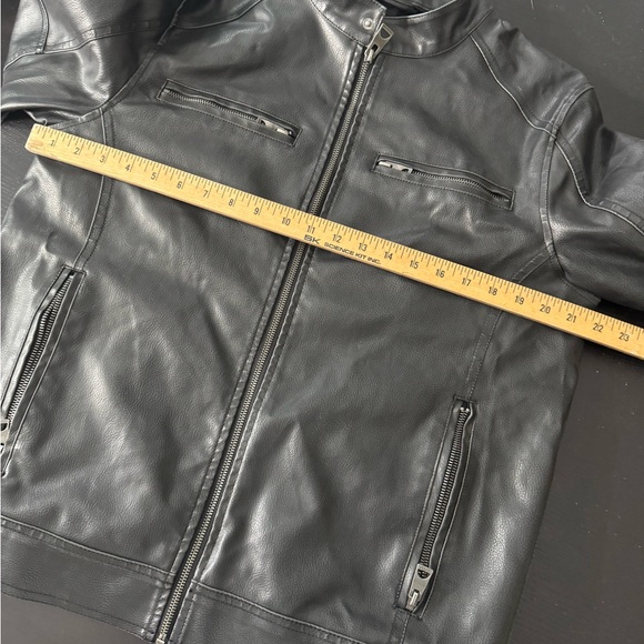 Guess Men's Black Moto Biker style Jacket…M - Picture 3 of 15